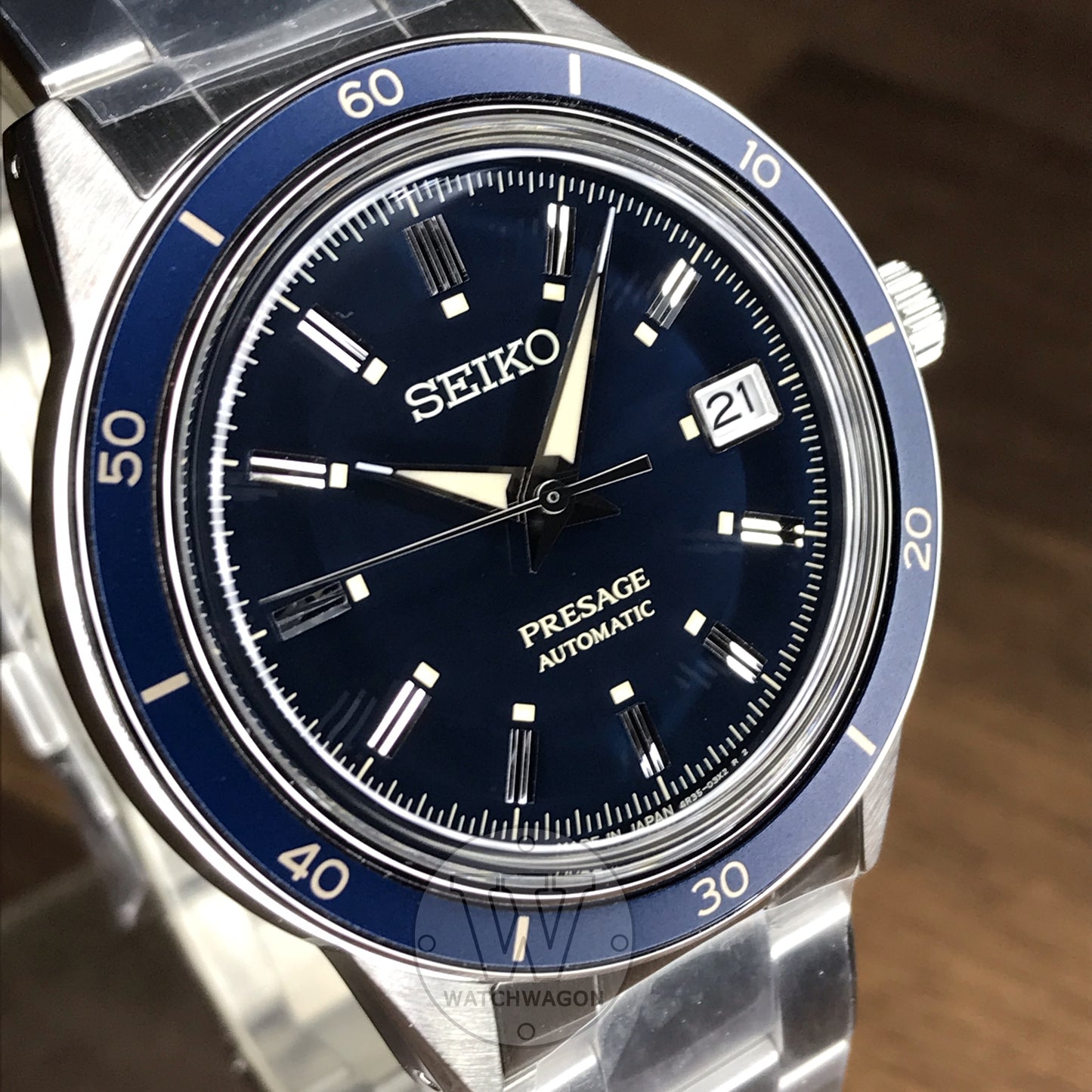 Seiko Presage SRPG05J1 Made in Japan Automatic Gents Dress Watch Blue Dial Stainless Steel Bracelet SRPG05J SRPG05