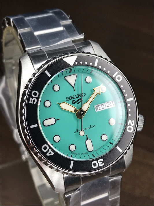 Seiko SRPK33J1 Japan Made 38mm Mid-Size Perfect for small wrist Automatic Unisex Watch Green Dial srpk33