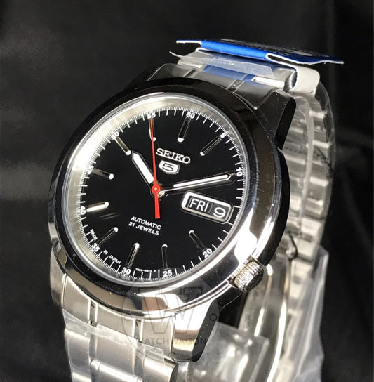 Seiko 5 Sports SNKE53J1 Made in Japan Black Dial Automatic Gents Watch Stainless Steel Bracelet Case Width 38.5 mm