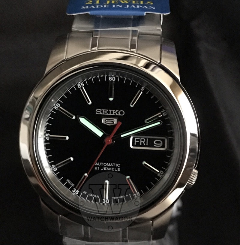 Seiko 5 Sports SNKE53J1 Made in Japan Black Dial Automatic Gents Watch Stainless Steel Bracelet Case Width 38.5 mm