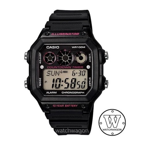 Casio AE-1300-1A2 Digital Men's Watch Resin Strap 10 Years Battery Life