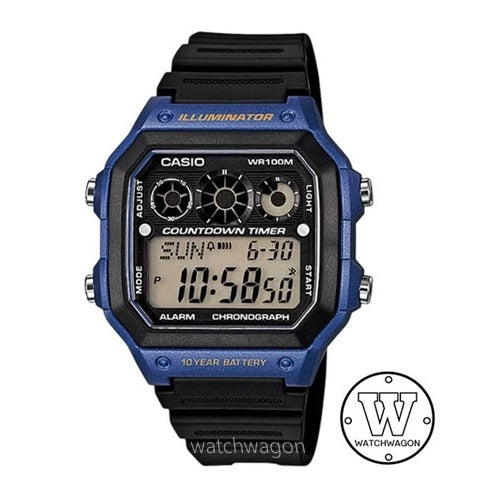 Casio AE-1300-2A Digital Men's Watch Resin Strap 10 Years Battery Life