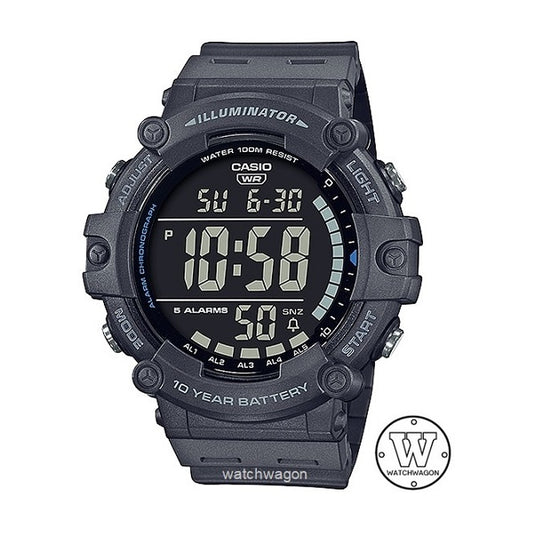 Casio AE-1500WH-8B Extra Large Display Dark Grey Watch 10 Yrs Battery Life Sports Watch ae-1500 ae1500