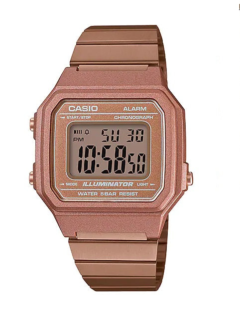 Casio B650WC-5A Classic Rose Gold Tone Ladies Digital Dress Watch B650WC5A B650