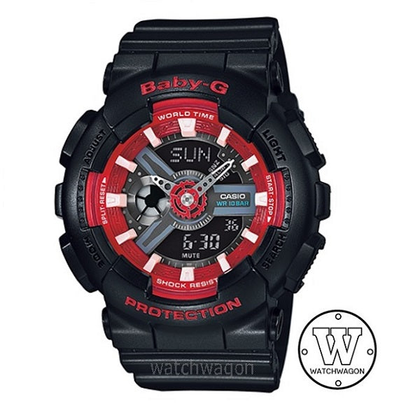 Casio Baby-G BA-110SN-1A Analog Digital Black Resin Band Ladies Watch BA-110 ba110