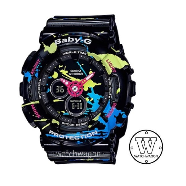 Casio Baby-G BA-120SPL-1A SPLASH SERIES Black BA-120 BA120 Watch