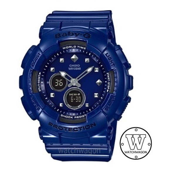 Casio Baby-G BA-125-2A Blue Resin Band Ladies Watch BA-125 BA125 Watch