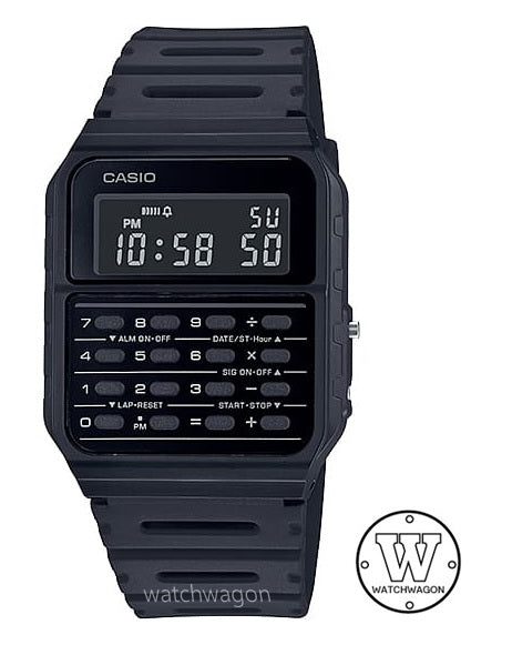 Casio CA-53WF-1B Data Bank Calculator Black Resin Band Watch CA-53WF CA53WF-1B ca-53