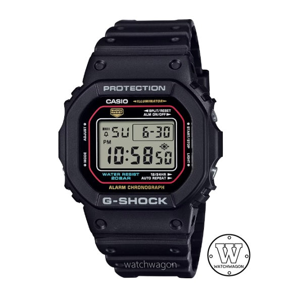 Casio G-Shock DW-5600RL-1 Black Resin Band Digital Watch LED Backlight