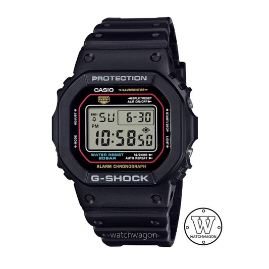 Casio G-Shock DW-5600RL-1 Black Resin Band Digital Watch LED Backlight