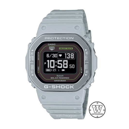 Casio G-Shock DW-H5600MB-8A9 Grey Resin Band & Metal Bezel Bluetooth Heart Rate Mobile Link Tough Solar Unisex Sports Watch