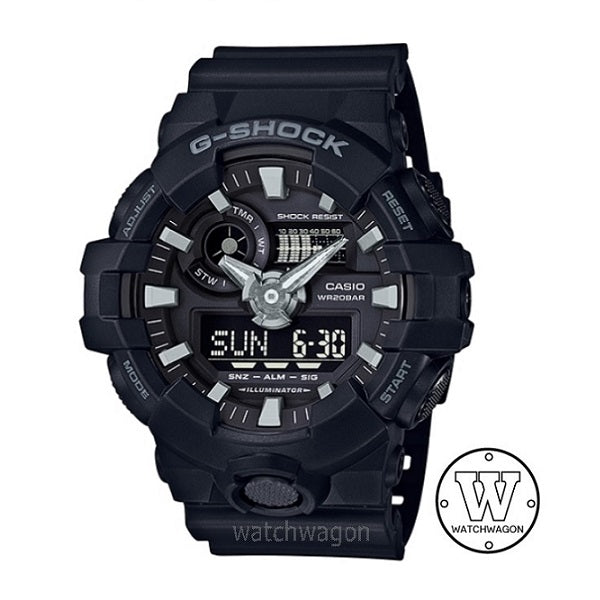 Casio G-Shock GA-700-1B Analog Digital Gents Sports Watch Black Resin Band  ga-700  ga700