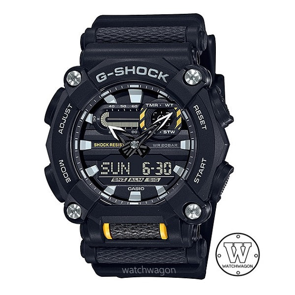 Casio G-Shock GA-900-1A Analog Digital Gents Sports Watch Black Resin Band GA900