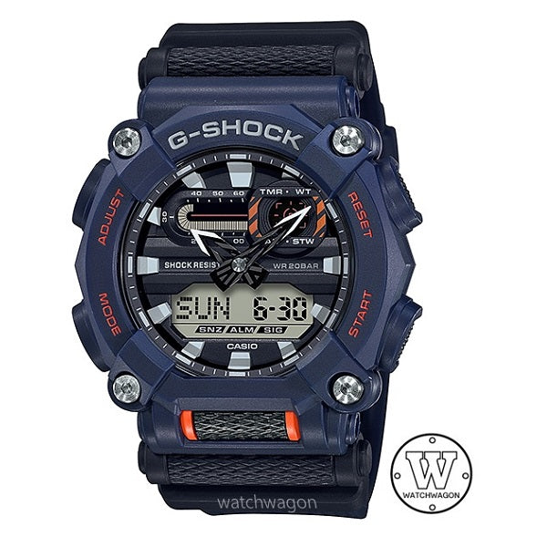 Casio G-Shock GA-900-2A Analog Digital Blue Resin Band Gents Sports Watch ga900