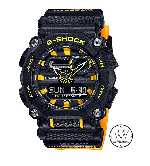 Casio G-Shock GA-900A-1A9 Black and Orange Gents Sports Watch  GA-900  GA900