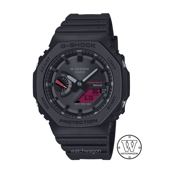 Casio G-Shock GA-B2100BBR-1A Black Case Maroon Dial Tough Solar Bluetooth Smartphone Link Analog Watch Casioak GA-B2100BBR-1ADR