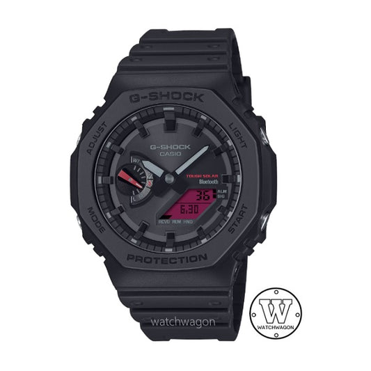 Casio G-Shock GA-B2100BBR-1A Black Case Maroon Dial Tough Solar Bluetooth Smartphone Link Analog Watch Casioak GA-B2100BBR-1ADR