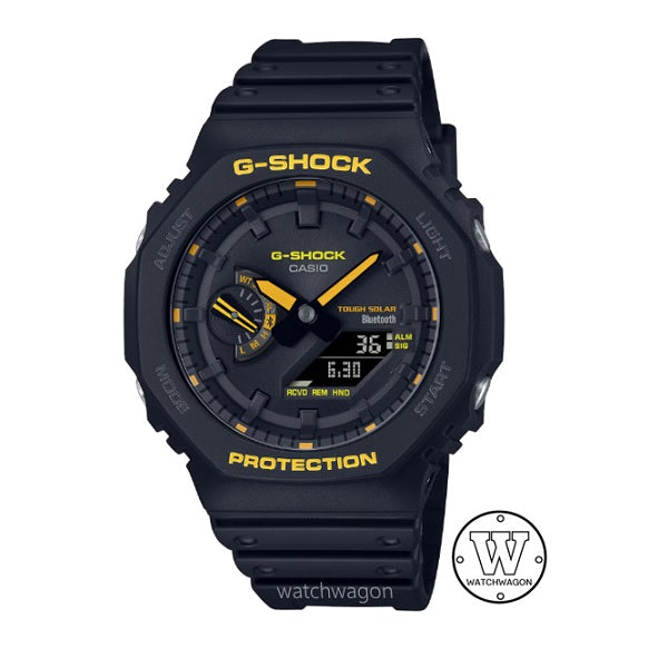 Casio G-Shock GA-B2100CY-1A Black With Yellow Accents Tough Solar Bluetooth Smartphone Link Watch Casioak ga-b2100CY-1ADR GA-B2100