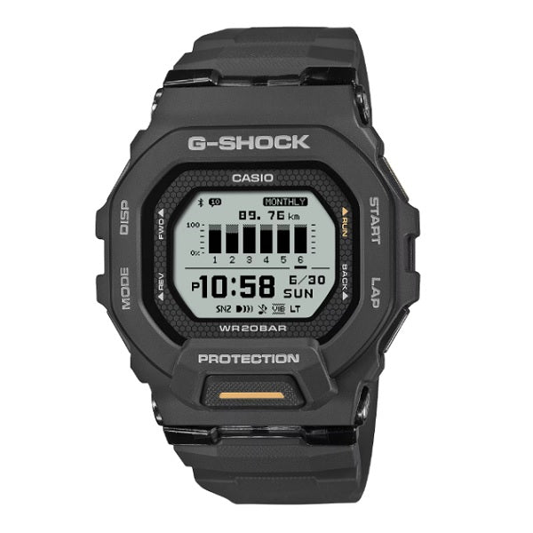 Casio G-Shock GBD-200-1A1 G-SQUAD SMART WATCH Bluetooth Mobile link Digital Black Resin Band Gents Watch gbd-200 gbd200