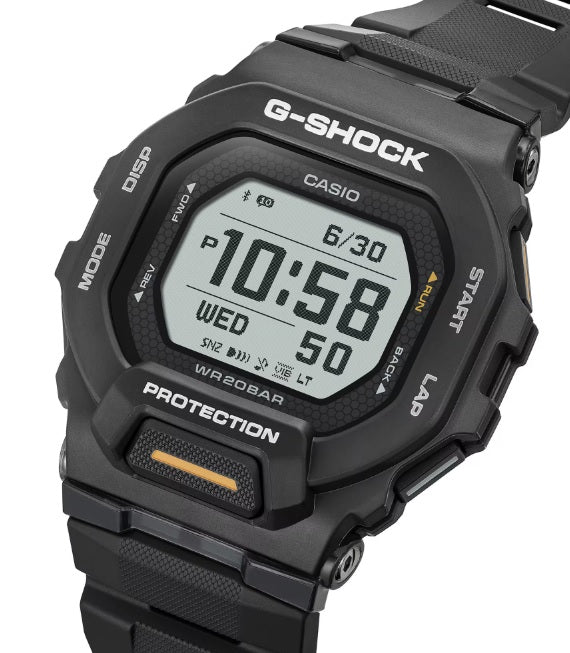 Casio G-Shock GBD-200-1A1 G-SQUAD SMART WATCH Bluetooth Mobile link Digital Black Resin Band Gents Watch gbd-200 gbd200