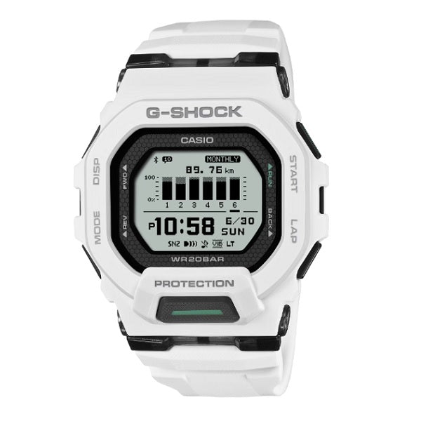 Casio G-Shock GBD-200-7 G-SQUAD Whhite Bluetooth Mobile Link Accelerometer Digital Unisex Sports Watch gbd200