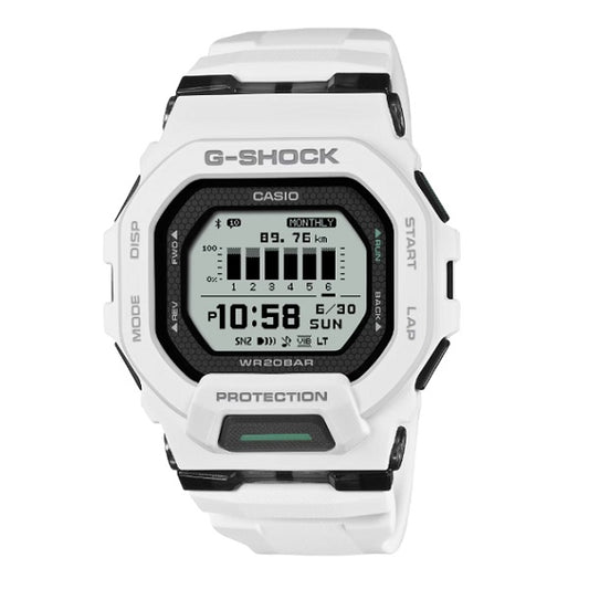 Casio G-Shock GBD-200-7 G-SQUAD Whhite Bluetooth Mobile Link Accelerometer Digital Unisex Sports Watch gbd200