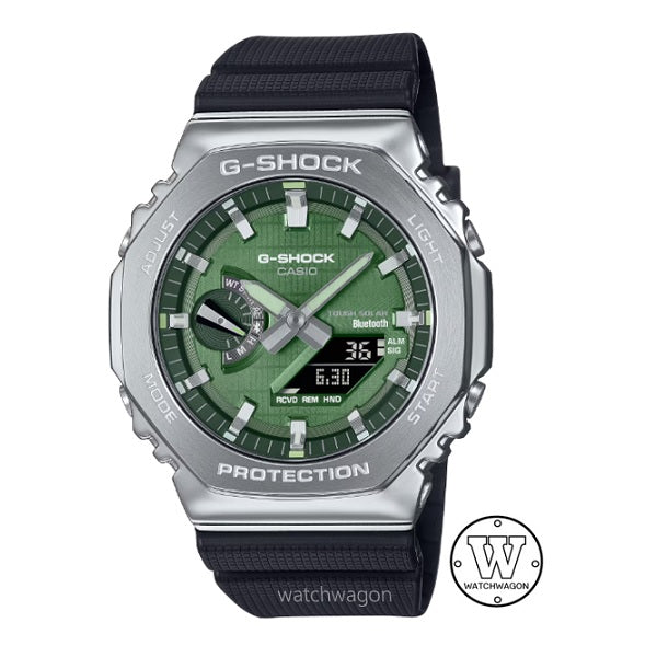 Casio G-Shock G-Steel GBM-2100A-1A3 Green Dial Bluetooth Connectivity Tough Solar Analog Digital Watch