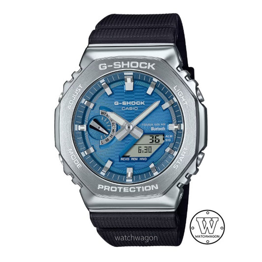 Casio G-Shock G-Steel GBM-2100A-2B Blue Dial Bluetooth Connectivity Tough Solar Analog Digital Watch