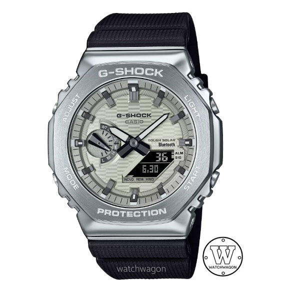 Casio G-Shock G-Steel GBM-2100A-8B Grey Dial Bluetooth Connectivity Tough Solar Analog Digital Watch