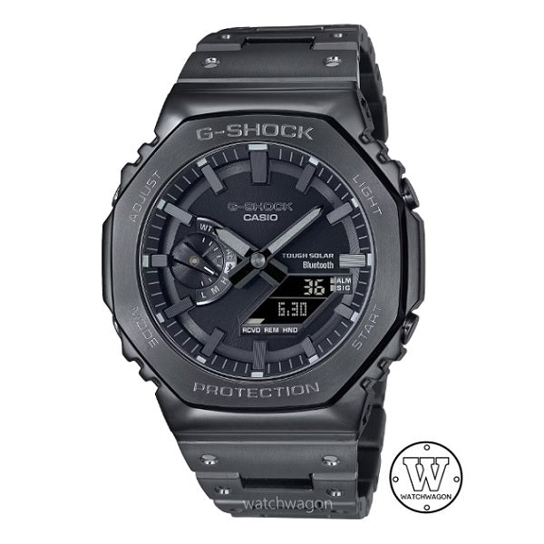 Casio G-Shock GM-B2100BD-1A Full Black Tough Solar All Metal Bluetooth Smart Link Gents Watch