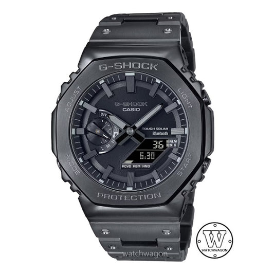 Casio G-Shock GM-B2100BD-1A Full Black Tough Solar All Metal Bluetooth Smart Link Gents Watch