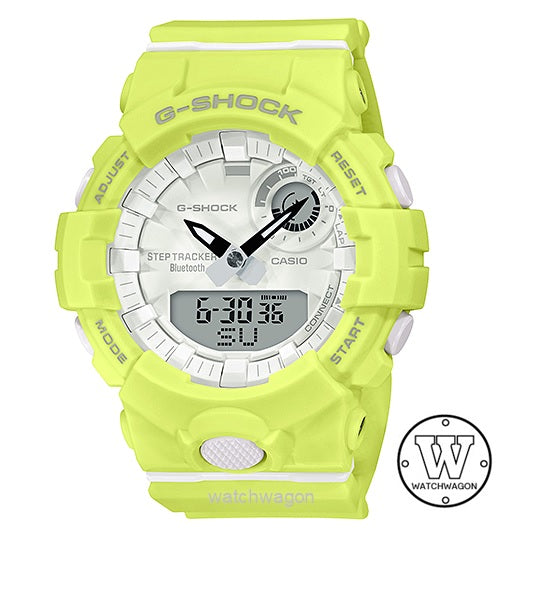 Casio G-Shock GMA-B800-9A G-SQUAD Mid-Size Analog Digital Bluetooth Mobile Link Step Tracker Unisex Watch gma-b800 gma-800
