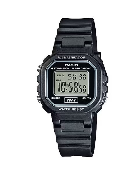 Casio LA-20WH-1A Black Small Kid's & Ladies Digital Watch Case 5 years battery life