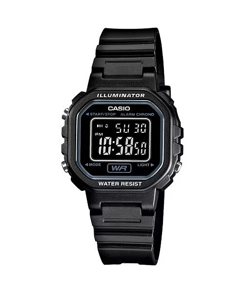 Casio LA-20WH-1B Black Small Kid's & Ladies Digital Watch Case 5 years battery life