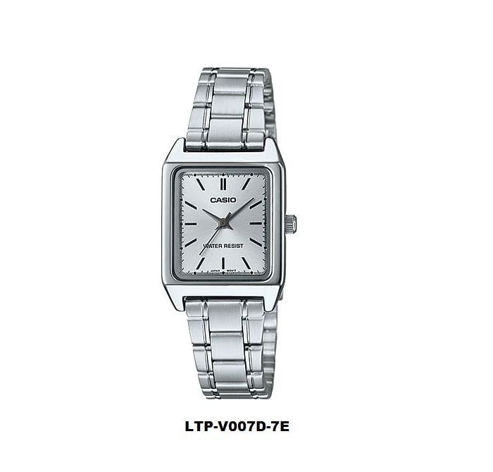 Casio LTP-V007D-7E Analog Ladies Dress Watch with Steel Bracelet ltp-v007