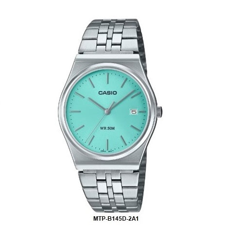 Casio MTP-B145D-2A1 Teal Dial Retro Analog Quartz Unisex Watch
