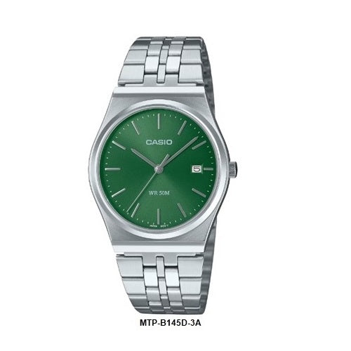 Casio MTP-B145D-3A Green Dial Retro Analog Quartz Unisex Watch