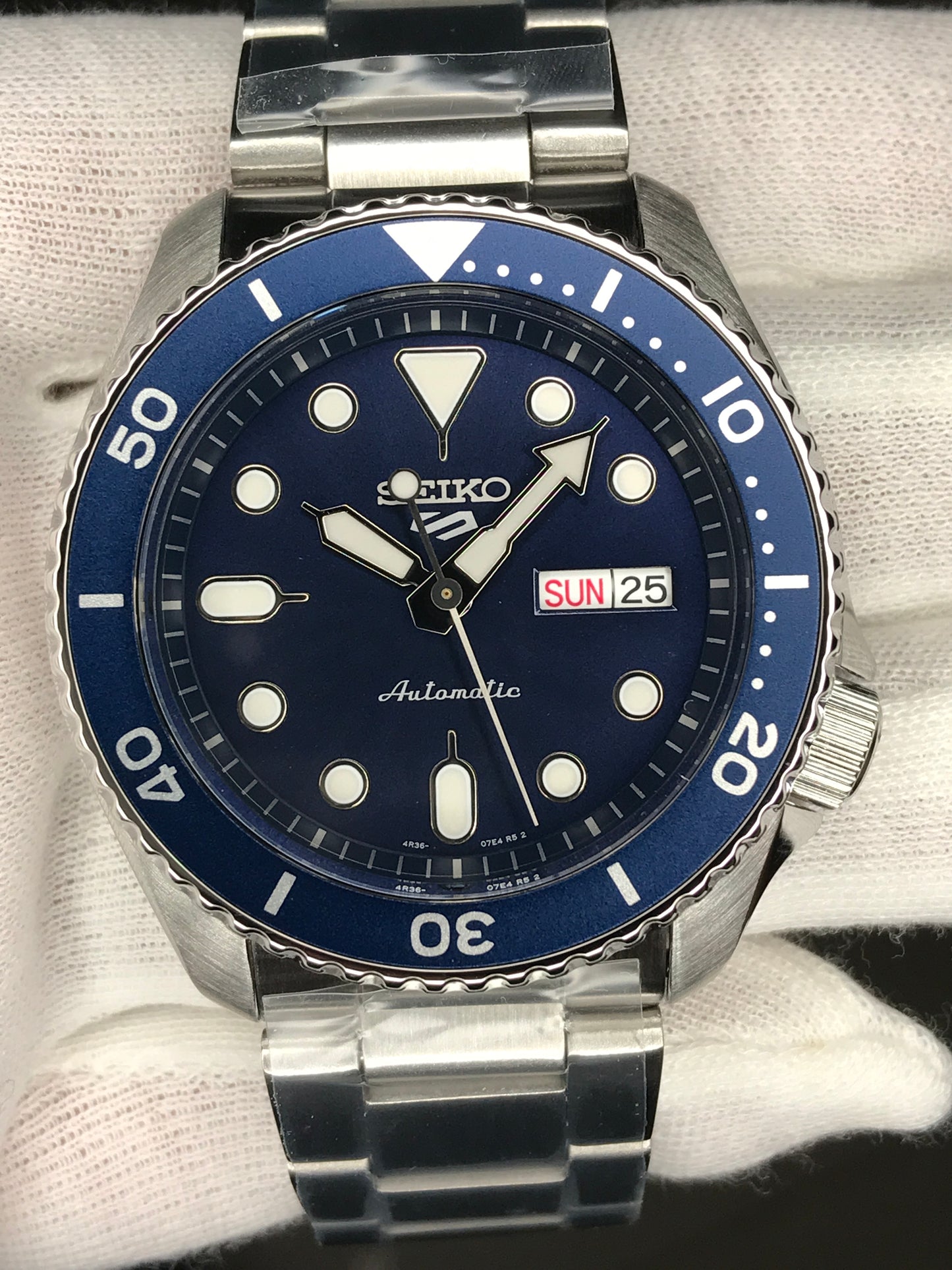 Seiko 5 Sports SRPD51K1 Automatic Blue dial Silver Stainless Steel Band Watch SRPD51