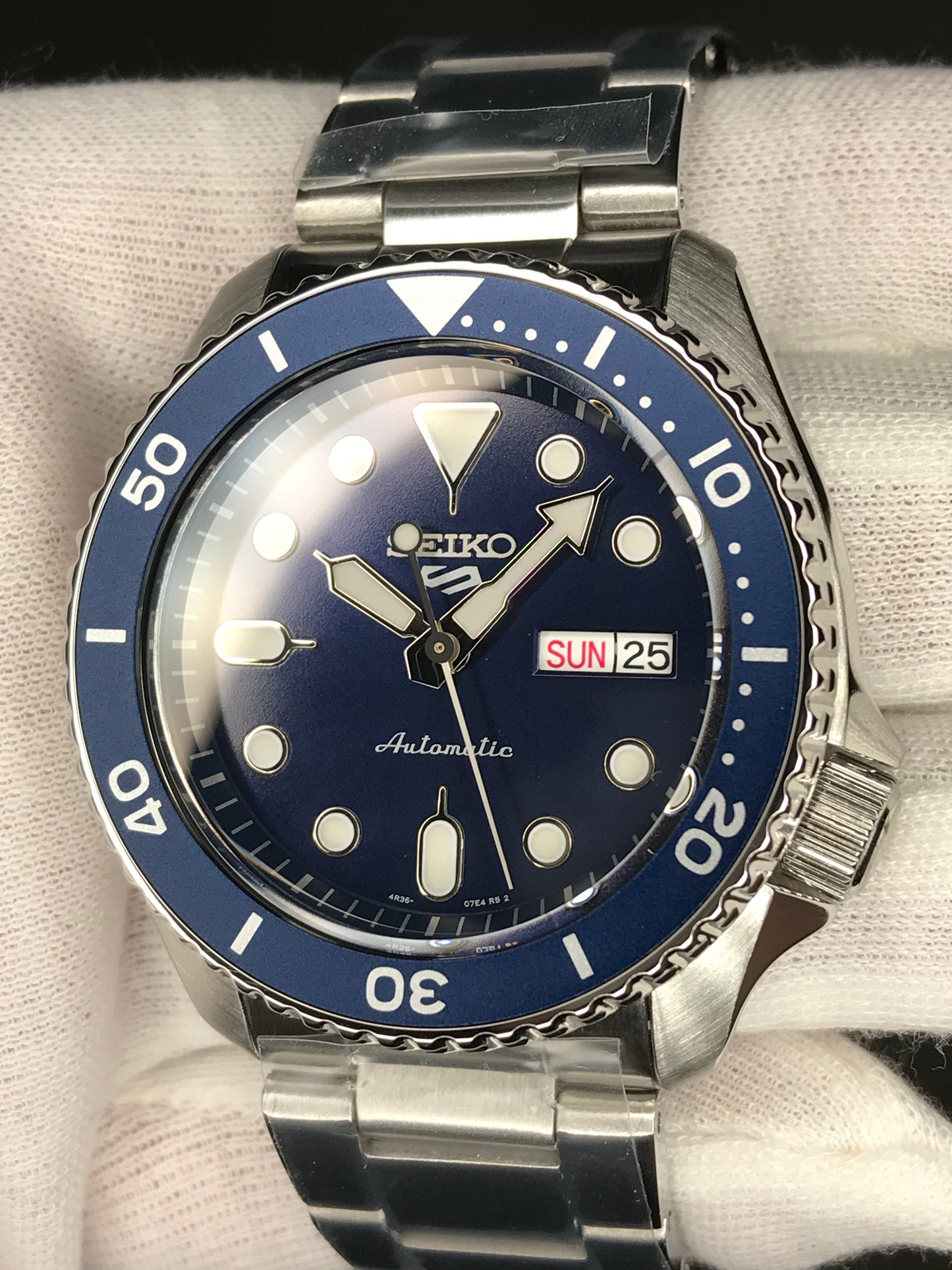Seiko 5 Sports SRPD51K1 Automatic Blue dial Silver Stainless Steel Band Watch SRPD51