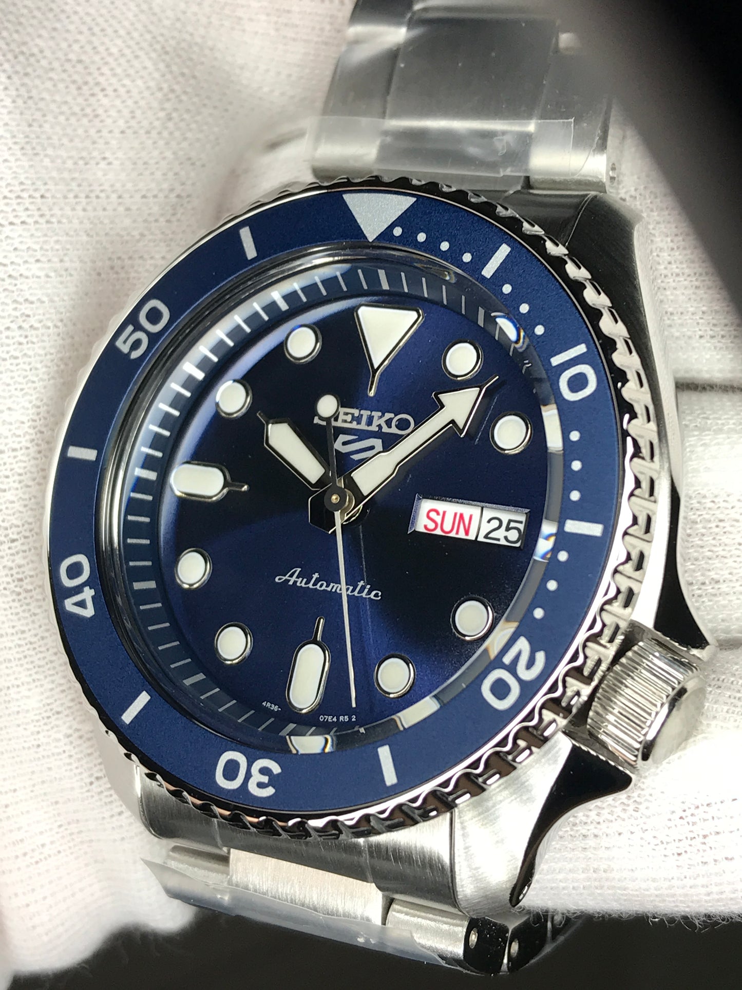 Seiko 5 Sports SRPD51K1 Automatic Blue dial Silver Stainless Steel Band Watch SRPD51