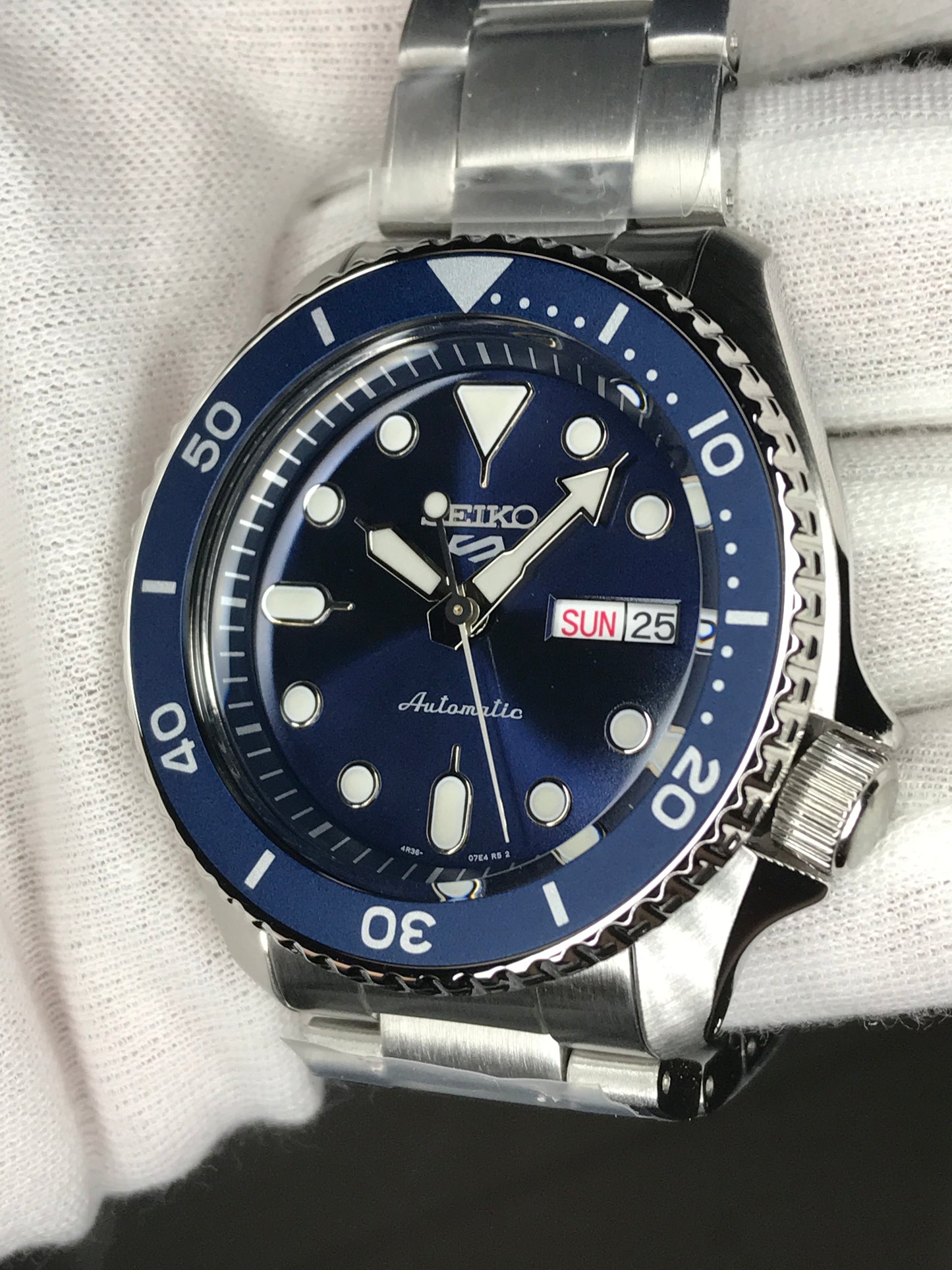Seiko 5 Sports SRPD51K1 Automatic Blue dial Silver Stainless Steel Band Watch SRPD51