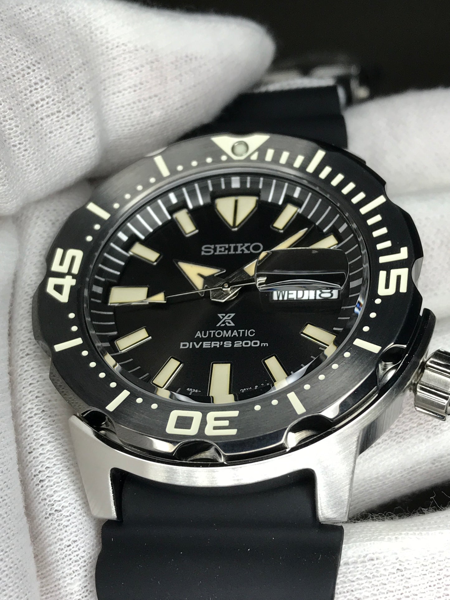 Seiko Prospex Monster SRPD27K1 Automatic Black Monster 200m Divers Watch  SRPD27 SRPD27K