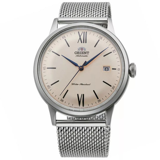 Orient RA-AC0020G10B Classic Bambino Cream Dial Mesh Bracelet Automatic Gents Dress Watch Case Width 42 mm RA-AC0020G
