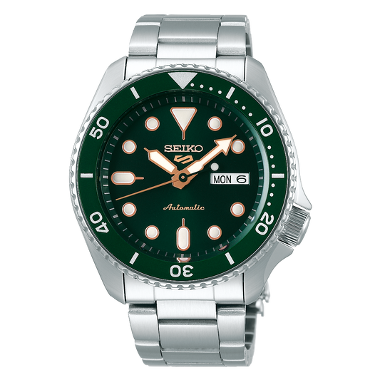 Seiko 5 Sports SRPD63K1 Automatic 100m Water Resistant Green Dial Gents Sports Watch SRPD63