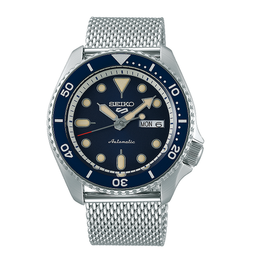 Seiko 5 Sports SRPD71K1 Automatic Gents Blue Dial Watch Steel Mesh bracelet srpd71 srpd71k