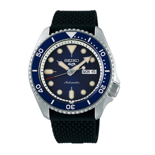 Seiko 5 Sports SRPD71K2 Automatic Gents Sports Watch Silicon Strap Blue Dial srpd71k srpd71