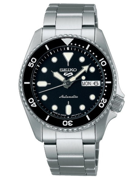 Seiko SRPK29J1 Japan Made 38mm Mid-Size Perfect for small wrist Automatic Unisex Watch Black Dial srpk29