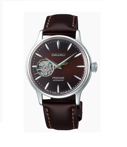 Seiko Presage Cocktail Time SSA783J1 Brown Dial Made in Japan Open Heart Automatic Ladies Dress Watch Case Width 33.8 mm ssa783