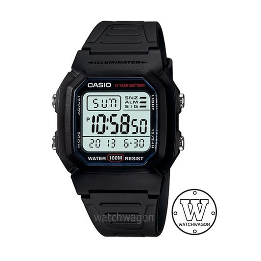 Casio W-800H-1A Digital Gents Sports Watch 10 Years Battery Life W-800H-1AV  w-800 w-800h w800