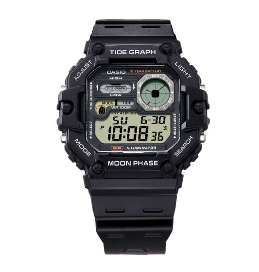 Casio WS-1700H-1A 10-Years Battery Life Moon Phase Tide Graph Black Digital Sports Watch